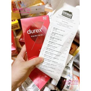 Bao cao su durex siêu mỏng Úc hộp 10 chiếc, 30 chiếc