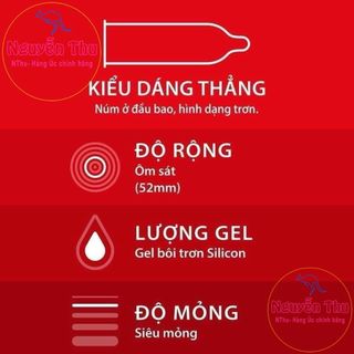 Bao cao su durex siêu mỏng Úc hộp 10 chiếc, 30 chiếc