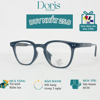 Mắt Kính Vuông Tròn Doris Dành Cho Nam Nữ Trẻ Trung Chất Liệu Nhựa Cao Cấp