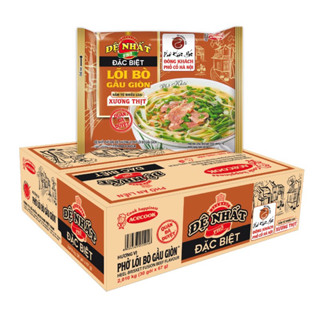 THÙNG 30 GÓI PHỞ ĐỆ NHẤT LÕI BÒ GẦU GIÒN KHÔI HÓI 67G/ PHỞ KHÔI HÓI