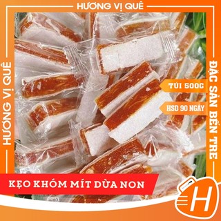 Kẹo Khóm Mít Dừa Non - Túi Zip 500g - Đặc Sản Bến Tre