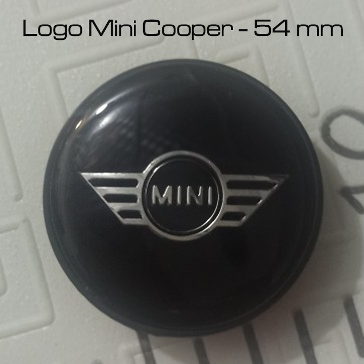 Logo Mini Cooper, Chụp mâm xe Mini Cooper 54mm, Chất liệu nhựa ABS.