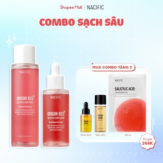 Combo peel da Nacific Origin Red Salicylic Acid Serum 50ml + Nước hoa hồng Origin Red Salicylic Acid 150ml
