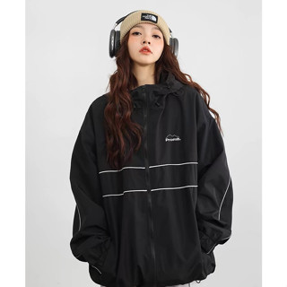 Áo khoác gió unisex - P.O.M.I.T @ - Áo khoác dù nam nữ form rộng có lót lụa bên trong, UzangShop