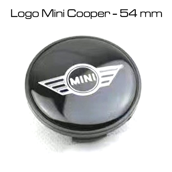 Ốp chụp mâm cho xe Mini Cooper, Logo xe Mini Cooper ốp mâm (Lazang) (đường kính 54mm). Chất liệu nhự