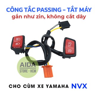 [RED] Công tắc Tắt máy, Passing ĐỎ dành cho cùm NVX Yamaha độ - không cho NVX V2