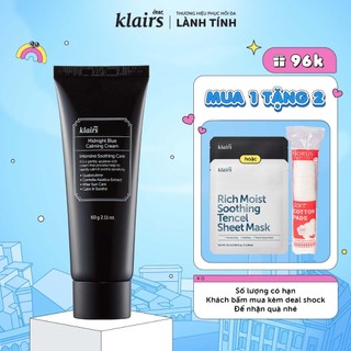 [Nhập COSDK4 giảm 20K đơn 199K] Kem dưỡng da Dear, Klairs Midnight Blue Calming Cream 60g
