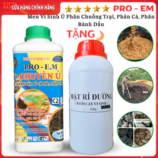 PRO-EM 2 in 1 Men Phân Ủ Cá, Phân Bánh Dầu, Phân Hủy Hữu Cơ,Không Mùi Hôi - Chai 1 Lít
