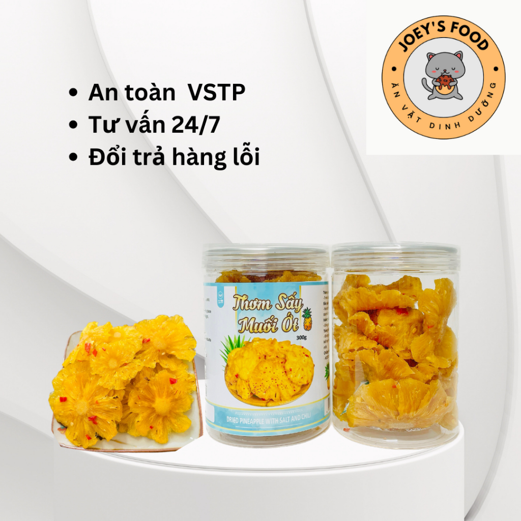 THƠM SẤY MUỐI ỚT 300g Ăn vặt dinh dưỡng - Joey's Food