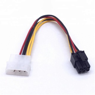 Dây cáp chuyển đổi nguồn 4 pin Molex Sang 6 pin nguồn VGA cards đồ họa (SP000299)