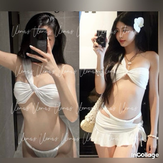 Bikini áo tắm 2 mảnh kèm quây chéo vai trắng (sẵn hàng hcm)