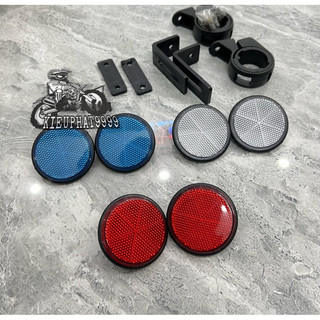Mắt mèo phản quang đủ màu kèm pat ốc ( Giá 1 cặp 2 bên )