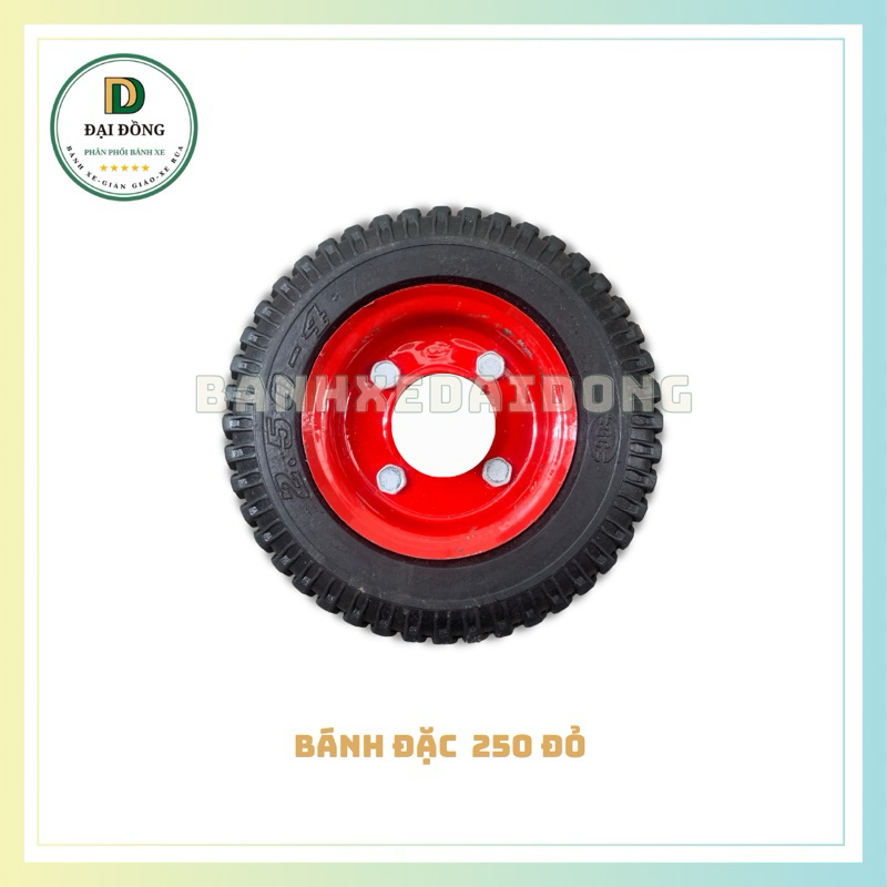 BÁNH XE ĐẨY 250 ĐỎ ( BÁNH KHÔNG, KHÔNG BAO GỒM CÀNG XE ĐẨY)
