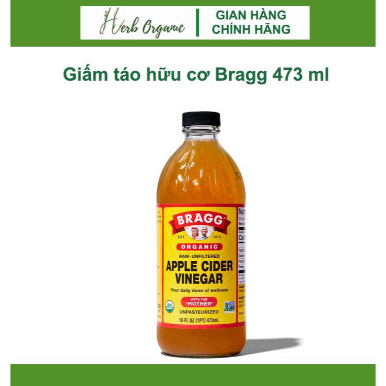 Giấm táo hữu cơ Bragg 473 ml - Hàng Nhập Mỹ