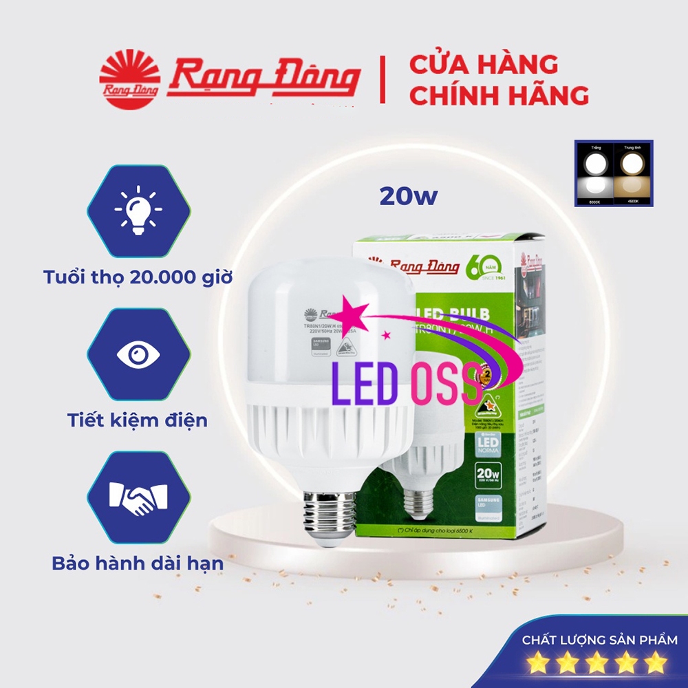 Bóng Đèn LED Trụ 20W Rạng Đông