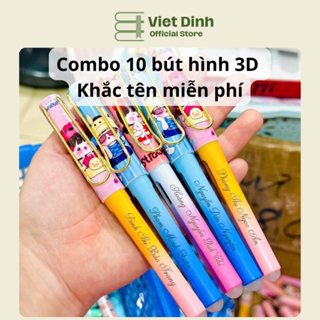 [Combo bút khắc tên] Bút viết máy tẩy hình Ombre nhiều màu sắc, ngòi mài dễ viết, phù hợp học sinh tiểu học