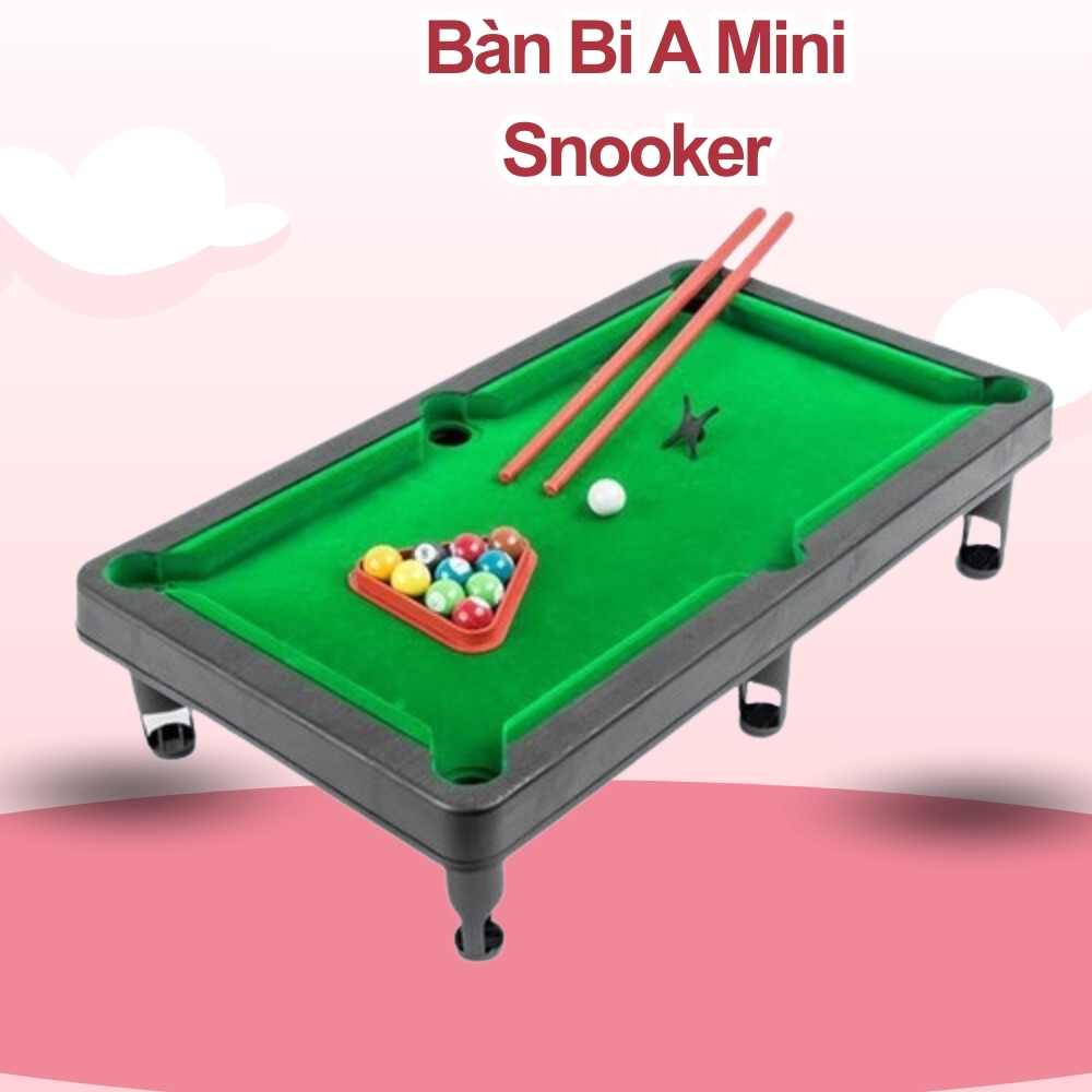 Bàn bi a mini bàn bida cho bé đồ chơi bàn bida dài 44cm 11 bi mặt bàn nỉ chất liệu siêu bền cho bé v