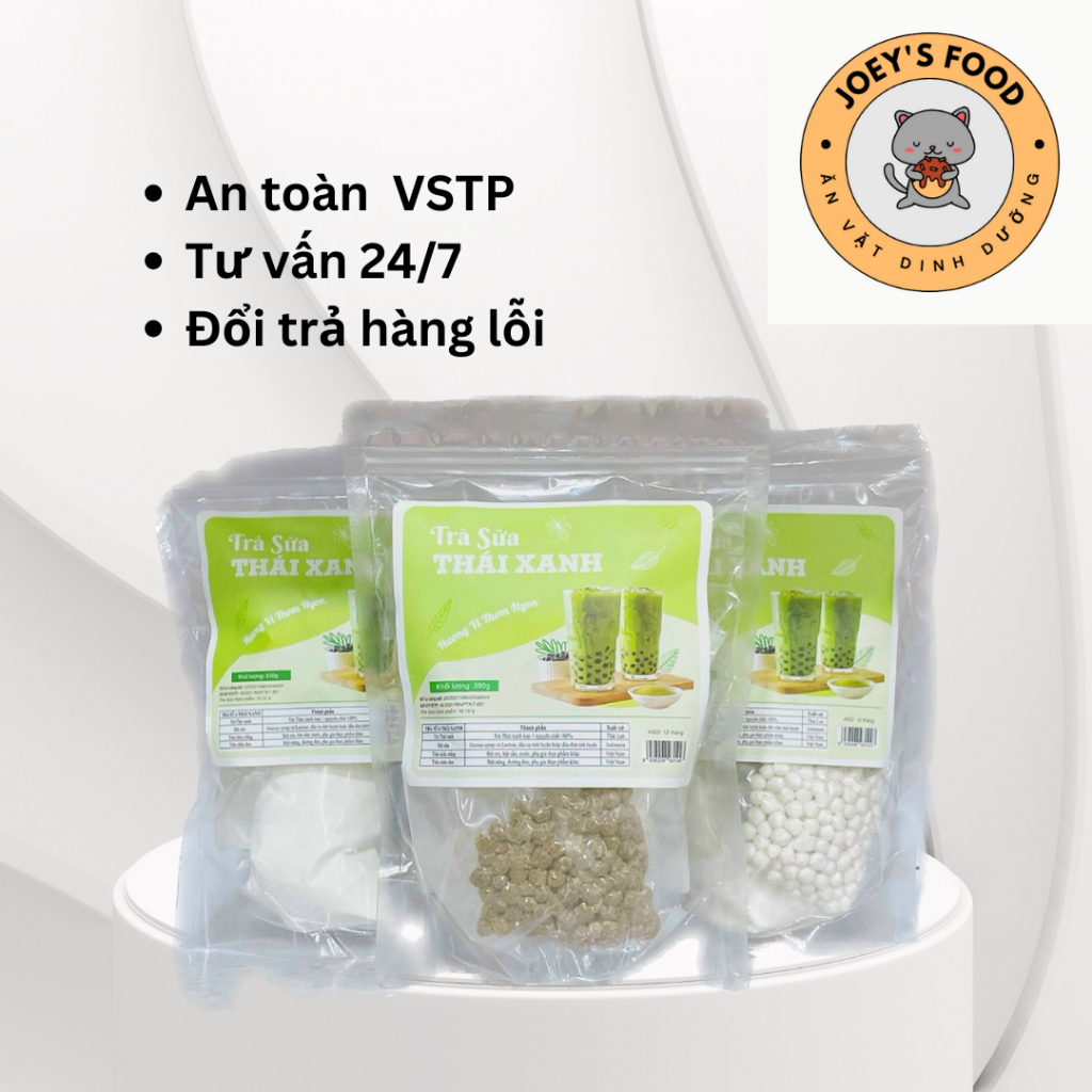 SET TRÀ SỮA THÁI XANH 350g Ăn vặt dinh dưỡng - Joey's Food