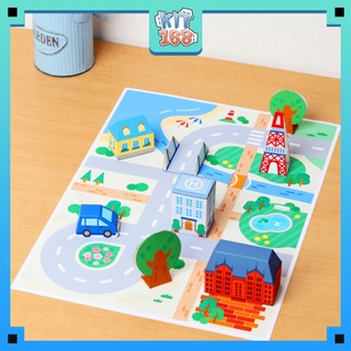 Mô hình giấy kiến trúc Thành Phố Mini đơn giản 1