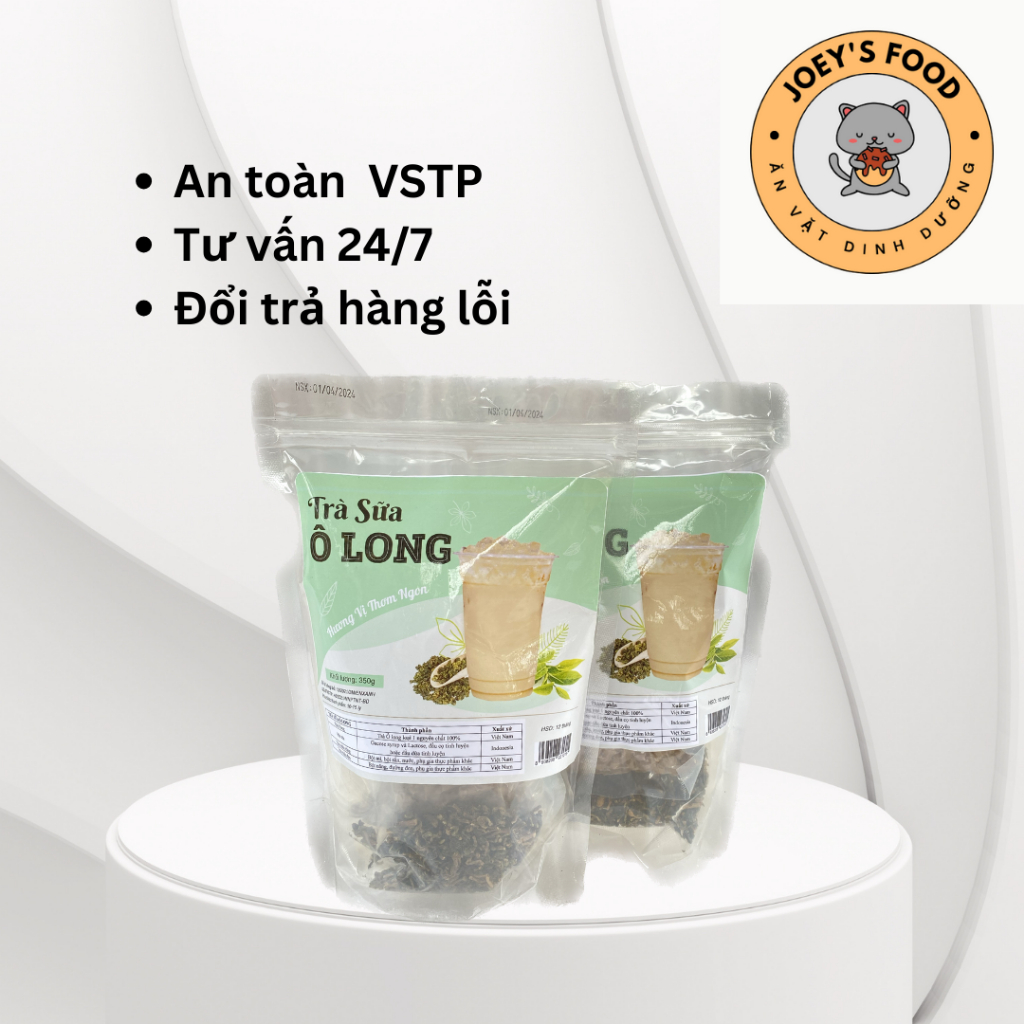 SET TRÀ SỮA Ô LONG 350g Ăn vặt dinh dưỡng - Joey's food