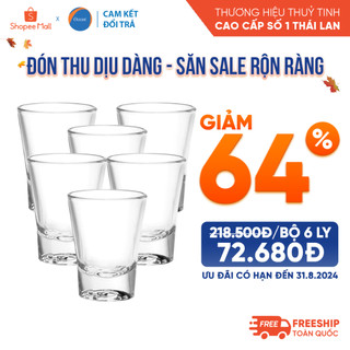 Bộ 6 ly rượu ocean solo shot 60ml - chính hãng