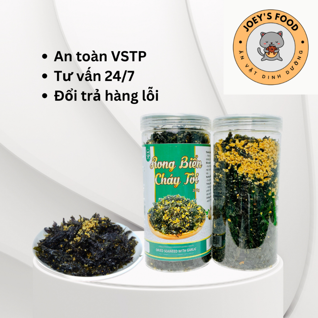 RONG BIỂN CHÁY TỎI 200g Ăn vặt dinh dưỡng - Joey's Food