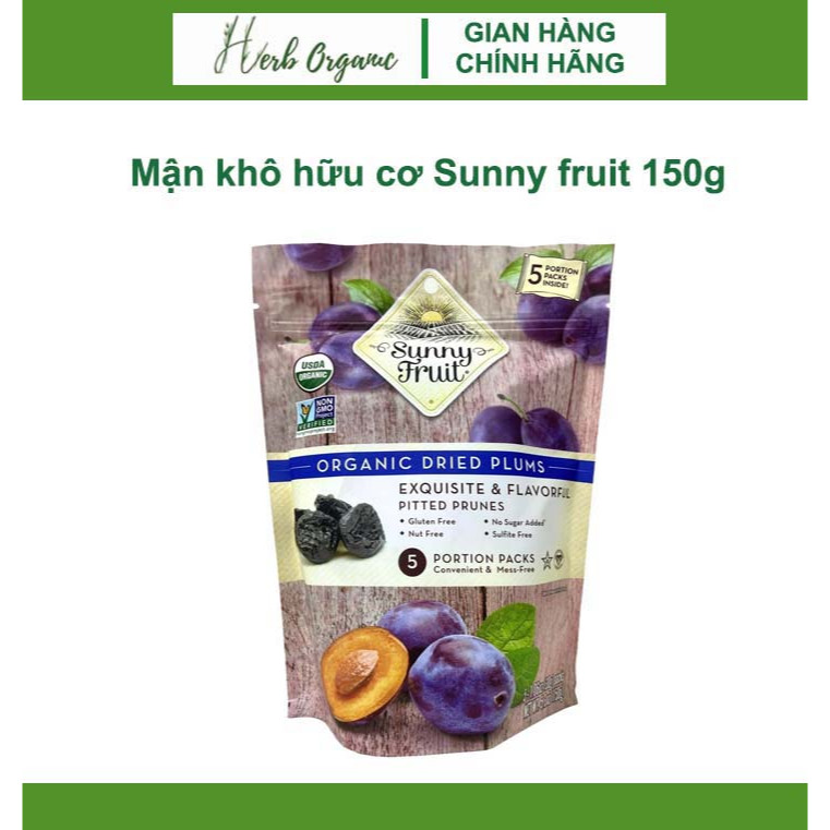 Mận khô hữu cơ Sunny fruit 150g