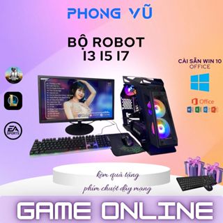 Case Pc Máy Tính Robot Gaming Cao Cấp Core i5 i7, Ram 8Gb, SSD 256Gb, Card rời 1xxx Chiến Mọi Thể Loại Game Online