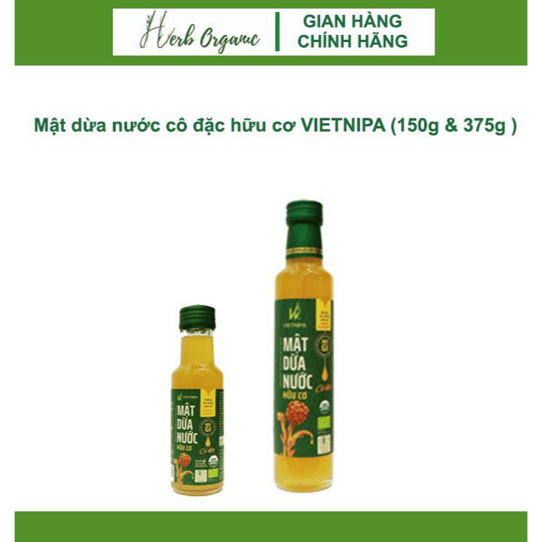 Mật dừa nước cô đặc hữu cơ VIETNIPA (150g & 375g )