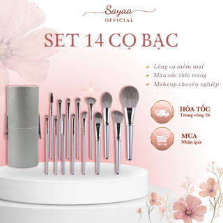 Set 14 Cọ Trang Điểm Cây Lông Siêu Mềm Mịn Có Bao Da Tiện Lợi