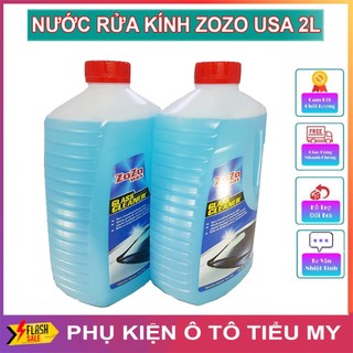 Nước Rửa Kính ZOZO USA Chai 2L, Nước Lau Kính Ô, Không Gây Ố Vàng Kính, Hàng Chuẩn Thương Hiệu Mỹ
