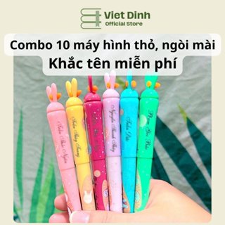 [Combo] Combo 10 bút, 5 bút máy ngòi mài hình thỏ cà rốt, nét nhỏ thanh đậm, cầm nắm nhẹ nhàng, khắc tên miễn phí