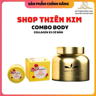 Combo Kem Body Collagen X3 Luxury và Kích trắng Colagen X3 công ty Mỹ phẩm Đông Anh Nguyễn Huỳnh Như