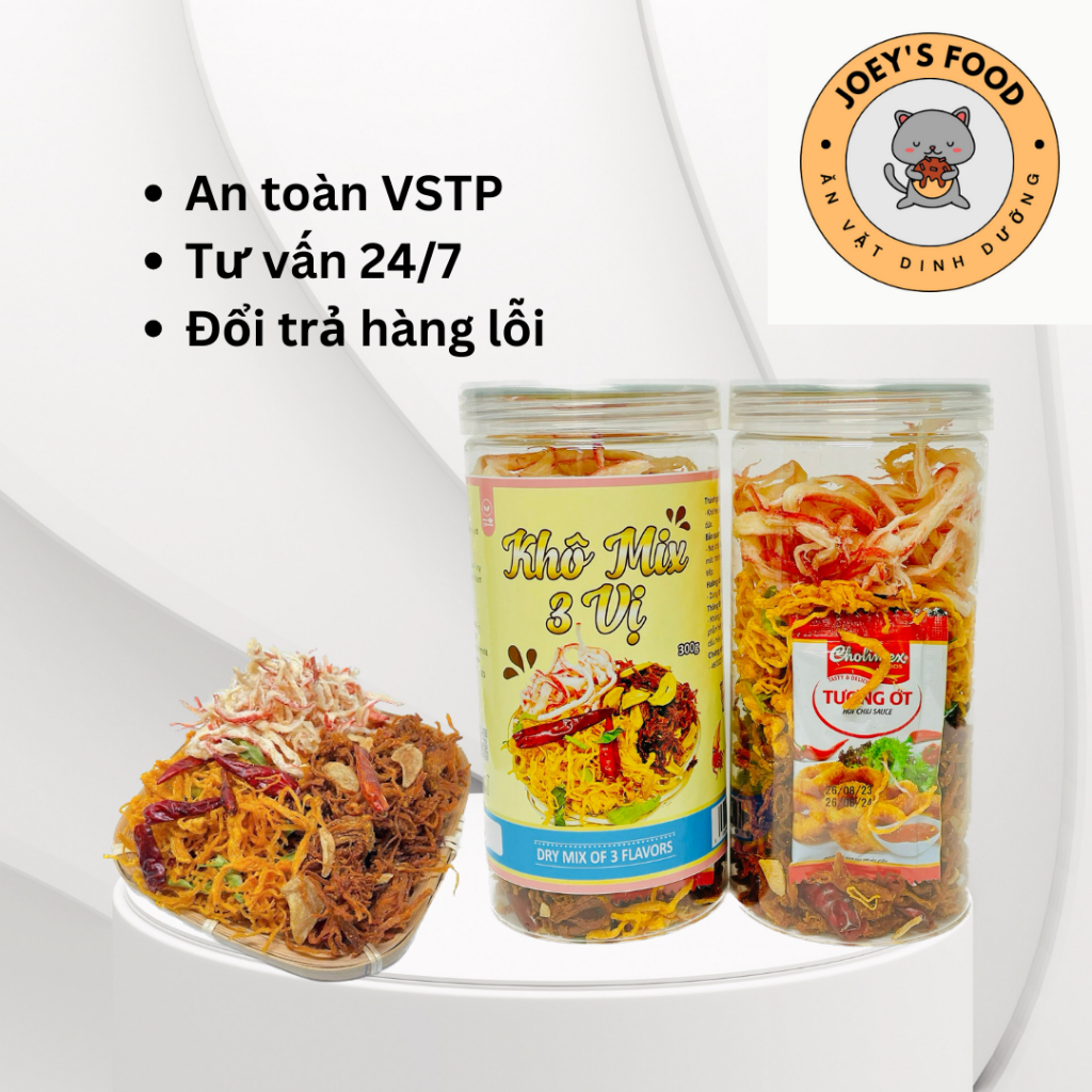 KHÔ MIX 3 VỊ 300g Ăn vặt dinh dưỡng - Joey's Food