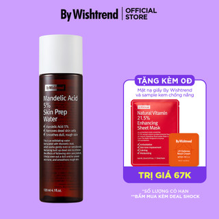 Nước hoa hồng tẩy tế bào chết, hỗ trợ sáng da ngừa mụn By Wishtrend Mandelic Acid 5% Skin Prep Water 120ml