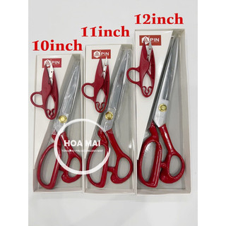Kéo cắt vải Pin 10inch, 11inch, 12inch - tặng kèm kéo bấm chỉ Pin