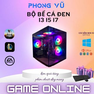 Case Máy Tính Bể Cá Hai Mặt Kính HNQ Core i7 i5 i3, Ram 8Gb/16Gb, SSD 256 GB Card Rời GT7xx Chơi Mượt Mọi Game Online