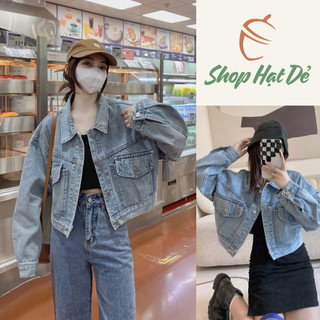 Áo khoác jeans nữ lửng dáng rộng phong cách Hàn Quốc trẻ trung năng động Shop Hạt Dẻ