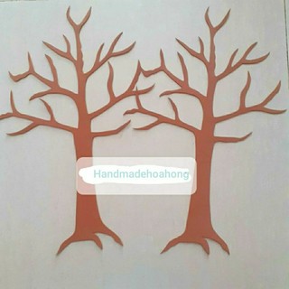 { H39 - CAO 50cm } 1 THÂN CÂY XỐP, 50 x 32cm - Hình trang trí lớp học, mầm non, mẹt dây mây, tường nhà.....