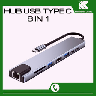 Cổng Chuyển 8 In 1 USBC Hub Dành Cho Laptop táo,PC và Devices