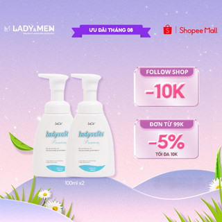 Bộ 2 chai dung dịch vệ sinh phụ nữ Ladysofts Premium Laclé 100ml