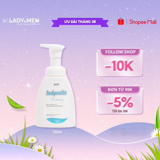 Dung dịch vệ sinh phụ nữ dạng bọt Ladysofts Premium Laclé 100ml dưỡng ẩm, làm sạch, cân bằng pH