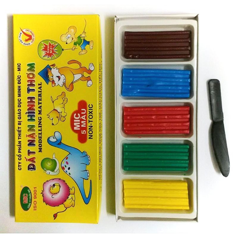 10 hộp đất nặn 5 màu