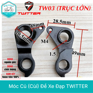 Móc Pas Gắn Củ Cùi Đề Cho Khung Sườn Xe Đạp TWITTER – Hàng Chính Hãng