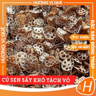 Củ sen sấy khô tách vỏ - túi 500g - đặc sản đồng tháp