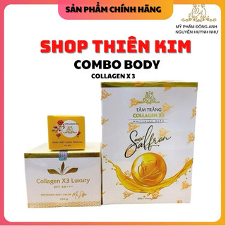 Combo body luxury + k.trắng x3 + t.trắng collagen x3 luxury chính hãng 100%