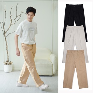 Quần kaki ống rộng xếp li wide leg nam suông nigo brand unisex