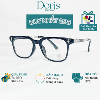 Gọng kính cận nam nữ ch 2272 phiên bản cao cấp phối kim loại sang trọng doriseyewear