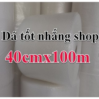 Cuộn Bong Bóng Khí Khổ 40cmx100m, Xốp Bọc Hàng, Xốp Chống Sốc Chất Lượng