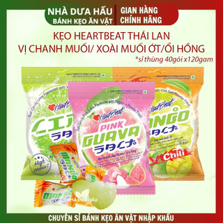 [120gam] Kẹo xoài muối ớt/ Chanh muối/ Ổi hồng Heartbeat Thái Lan